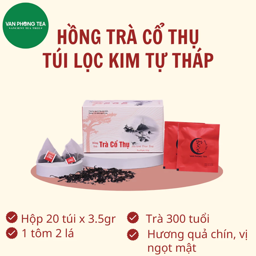 Hồng Trà Shan Tuyết Cổ Thụ (Túi lọc tam giác)